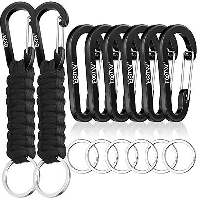 EOTW Carabiner Keychain, Small Carabiner Clip with Paracord Keychain Mini  Aluminum D Ring Key Organizer - Yahoo Shopping