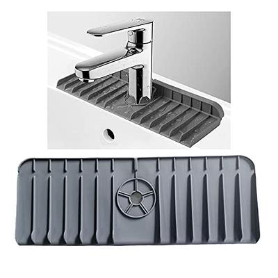 2pcs Faucet Mat For Kitchen Sink Splash Guard Bathroom Sink Slip Drain Pad  Grey - Yahoo Shopping