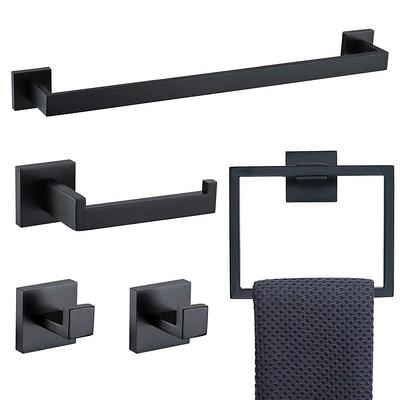 ACEHOOM 29 in. H Freestanding Toilet Paper Holder in Matte Black - Yahoo  Shopping