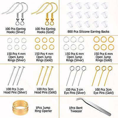 600 Pcs Hypoallergenic Earring Hooks, Black Earring Making Kit