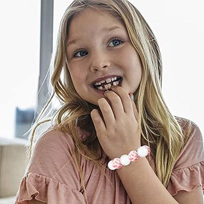 Pink Bead Letter Bracelets