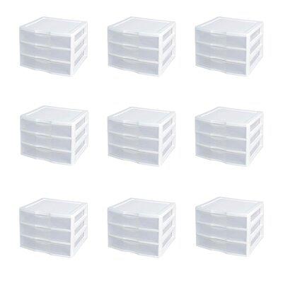 Citylife 1.3 QT 10 Packs Small Storage Bin with Lid Latch Stackable Storage  Box Clear Grey 