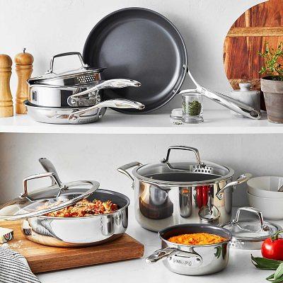 Denmark Stax 7-pc. Red Stainless Steel Cookware Set