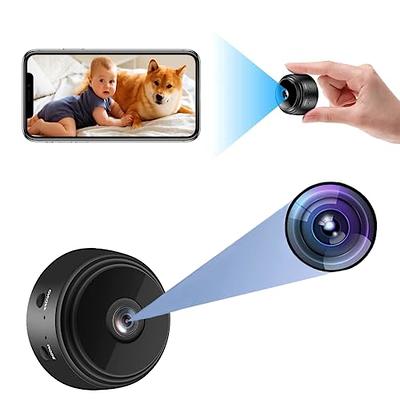  Mini Wireless Hidden Camera WiFi Camera HD 1080P Indoor Home  Security Cameras with Feed Covert Baby Nanny Cam Tiny Smart Pet Dog Cameras  with Night Vision and Motion Detection 