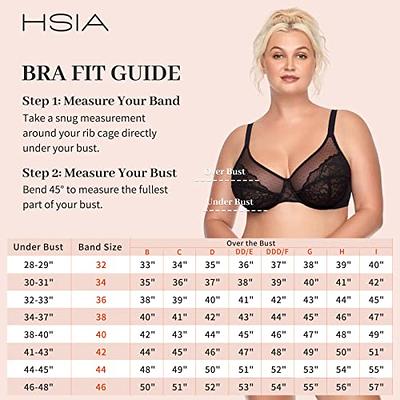 HSIA Women's Underwire Bra Minimizer Lace Floral Bra Unlined Unpadded Plus  Size Full Coverage Bra Dark Grey - Yahoo Shopping