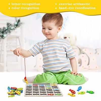 Toddler Fishing Game Magnetic Wooden Fishing Game Toy For Children