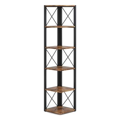 Tribesigns Corner Shelf, 6-Tier Narrow Etagere Bookshelf Storage Rack