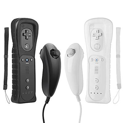 JTao-tec Wii Controller, 2 Packs Nunchuck and Wii Remote Controller with  Silicone Case and Strap Compatible for Wii Wii U Console (Black and White)  - Yahoo Shopping