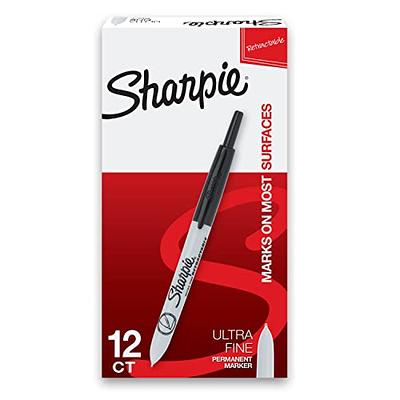 Sharpie 37001 Permanent Markers Ultra Fine Point Black 12 Count