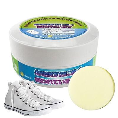 TTEDMO Awishday White Shoe Cleaning Cream, Whiteplus Shoe Cleaning Cream,  White Shoe Cleaning Cream with Sponge, Multifunctional Cleaning Stain
