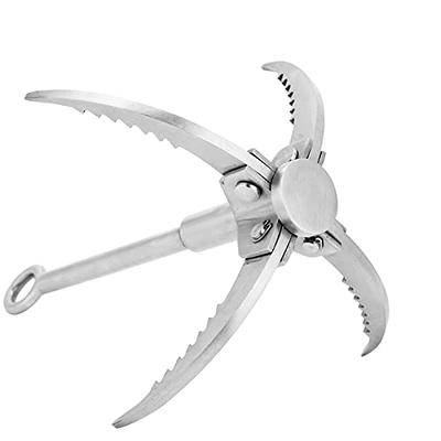 Dilwe Climbing Hook Rock,Durable Stainless Steel Folding Grappling