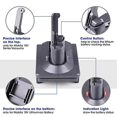 BTRUI for Dyson V7 Battery Adapter for Makita 18V Lithium Battery to for V7  Animal Fluffy