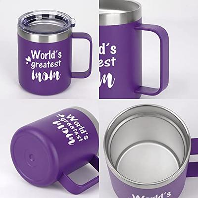 12oz Cafe Mug with Lid - Violet