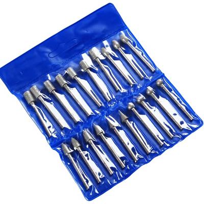Stone Carving Set Diamond Burr Bits Compatible with Dremel, 20PCS Polishing  Kits Rotary Tools Accessories with 1/8' Shank For Carving, Engraving,  Grinding, Stone, Rocks, Jewelry, Glass, Ceramics 