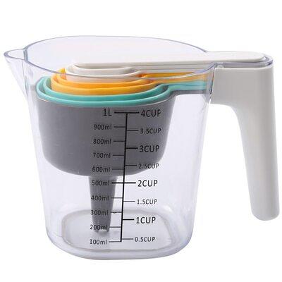 9pcs Measuring Cups And Spoons Set, Plastic Measure Cups With