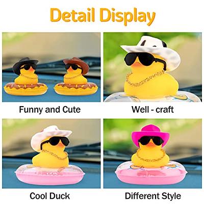 Mini Yellow Car Duck Rubber for Car Accessories Dashboard Toy