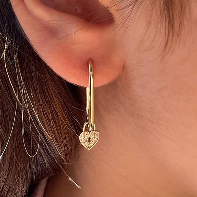 Padlock Hoop Earring