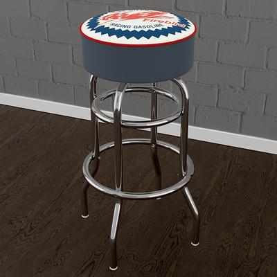 Dallas Mavericks Fade 31 in. Blue Backless Metal Bar Stool with Vinyl Seat