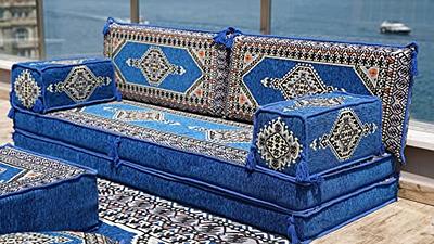 8 Thickness Royal Blue Floor Cushions Arabic Floor Sofa -  in