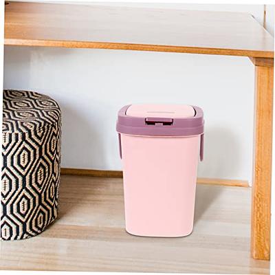 1pc Desktop Waste Containers Garbage Can Galvanized Trash Can with Lid  Desktop