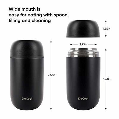 Nomeca Adult Thermos for Hot Food - 24 Oz Stainless Steel Vacuum Insulated  Food Jar Keep Food Hot/Cold Container with Spoon Wide Mouth Leakproof Soup