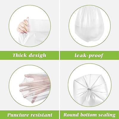 T.FORING 6 Gallon Trash Bags Drawstring - 120 Count Thick Medium Garbage  Bags for 22.5 Liter Trash Can Liners, Storong Plastic Waste Basket Bags for