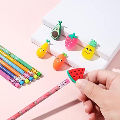 Colarr 100 Ps Scented Pencils for Kids with Eraser Bulk Fun HB Graphite  Pencils with Fruit Cartoon Pencil Toppers Wood Cute Inspirational Pencils  Gift