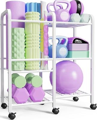 Staransun Yoga Mat Storage Rack, Home Gym Workout Accessories Organizer,  Sporting Goods Storage with Baskets and Hooks, Yoga Mats, Dumbbell,  Resistant Band, and other Workout Equipment Holder - Yahoo Shopping