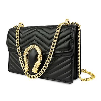 Small Quilted Crossbody Bags for Women Shoulder Bag Clutch Purses Handbags with Gold Chain