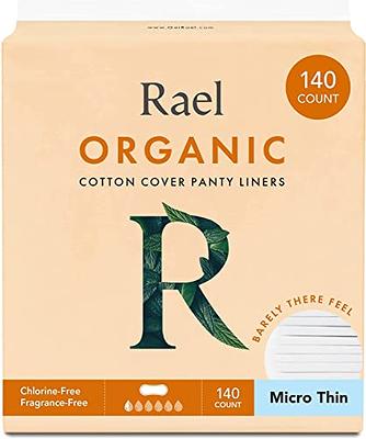 Rael Panty Liners for Women, Organic Cotton Cover - Thin Pantiliners, Light  Absorbency, Unscented, Chlorine Free (Micro Thin, 140 Count) - Yahoo  Shopping