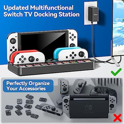 Switch Docking Station for TV and Joycon Controller Charger Compatible with  Nintendo Switch, Switch Game Accessories support 4k HD Video 1080P, Switch  Charging Dock Station with 10 Game Slots - Yahoo Shopping