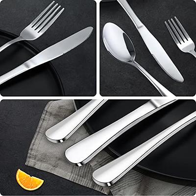 48-Piece Silverware Set with Steak Knives for 8, Stainless Steel