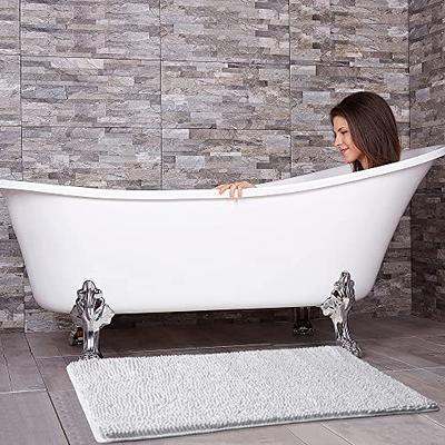 LOCHAS Luxury Bathroom Rug Shaggy Bath Mat 24 x 60 Inch, Washable
