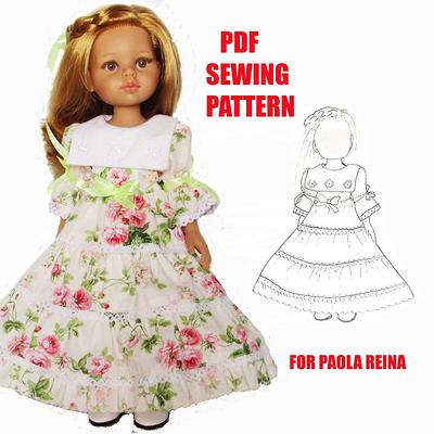 Sewing pattern for American girl doll, dress for doll, doll - Inspire Uplift