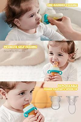 Gedebey Baby Fruit Pacifier Feeder - 2 Pack Silicone Fruit Teethers for  Babies | Baby Food Pacifier Feeder | Baby Silicone Feeder for Infants |  Baby