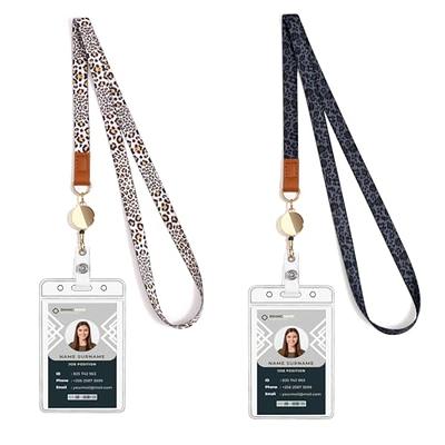 HL Hope&Luck ID Badge Holder with Lanyard and Retractable Badge Reel Clip Name Tag, Interesting Mouse ID Badge Holder with Breakaway Lanyard, ID