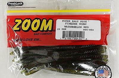 Zoom Finesse Worm Freshwater Fishing Soft Bait, Watermelon Red, 4 1/2,  20-pack - Yahoo Shopping