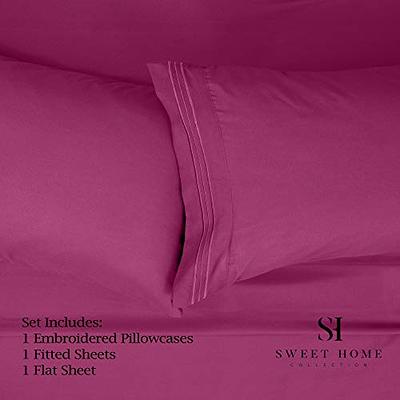 Great Choice Products Satin Fitted Sheet King Size, Silky Bottom Sheet With Elastic  Corner Straps, Deep