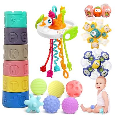 Animal Suction Toys, Silicone Sucker Toys Kids Bath Toys Sensory Toys For 3+  Year Old Boys Girls, Stress Release Toys Travel Toys Suction Cup Toys  Building Toy With Eggshell Storage - Temu