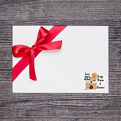 240 PCS Thank Shopping This Season Gift Box Stickers,Cute Small Business  Envelopes Stickers for Business Packages/Handmade Goods/Bags,Christmas  Theme