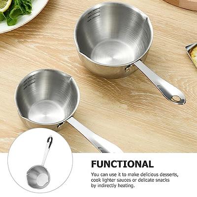 Small Pot Oil Pots Cooking Sauce Pan Pour Spout Pans Coffee Maker Mini  Metal Milk Nonstick