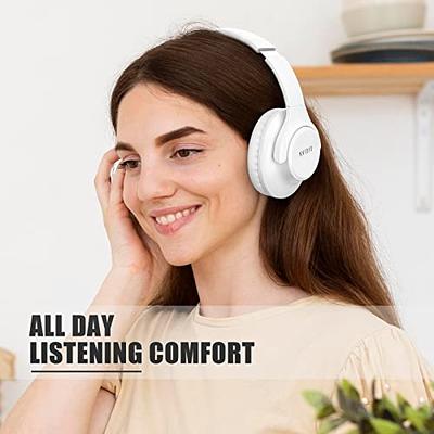 Glynzak Wireless Headphones Over Ear 65H Playtime HiFi Stereo Headset with  Microphone and 6EQ Modes Foldable Bluetooth V5.3 Headphones for Travel