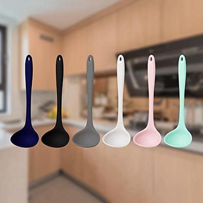 RORPOIR 4pcs Silicone Spoon Silicone Eating Spoon Feeding Spoons Multitools  Silicone Mixing Spoon Salad Spoons Tableware Spoon Long Handle Spoon Baby