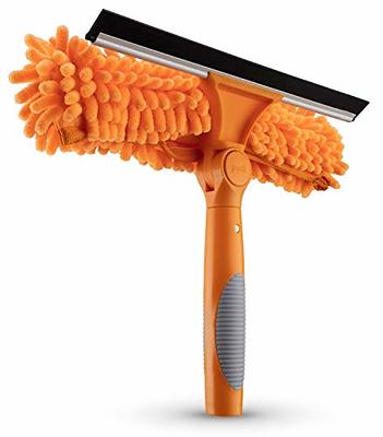 Window Squeegee and Microfiber Scrubber 2-in-1 Combo // Multi-Angle Window  Cleaning Tool // Window Washing Equipment for Solar Panel and RV Windshield  // Threaded Window Cleaner (pole sold separately) - Yahoo Shopping