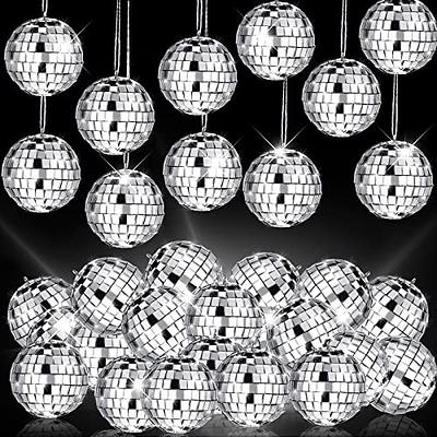 Hoolerry 65 Pcs Christmas Mirror Disco Balls Ornaments Different