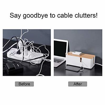 Cable Management Box Small White Cable Organizer Box For Extension Cord  Power