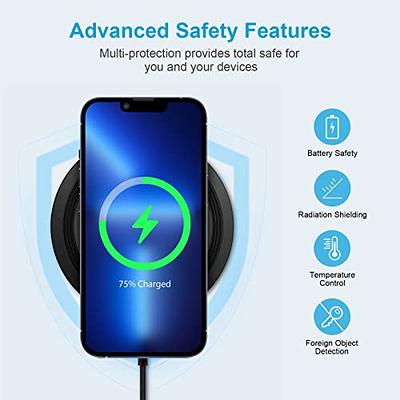 Pixel 7a 8 Pro Wireless Charger Pad, 15W Fast Wireless Charging Pad with  Adapter for Google Pixel 8 7 Pro 7 6 Pro 6, iPhone 15 14 13 12 Pro