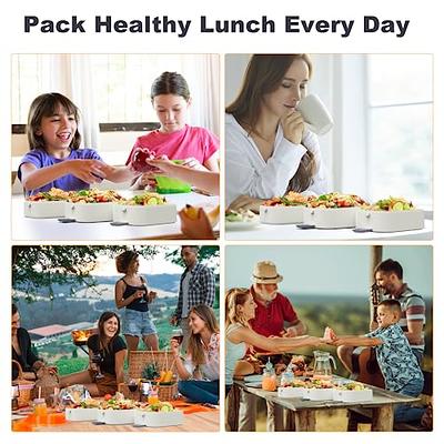 Bento Box Adults Lunch Box: Stackable Lunchbox W/Utensils, Leak-Proof  Portable L