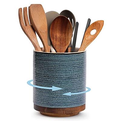 Large Rustic Kitchen Utensil Holder for Countertop, Farmhouse Wooden Utensil  Holder for Kitchen Counter, 3 Compartment Rustic Cooking Utensil Holder,  Kitchen Utensil Organizer Caddy for Home Decor - Yahoo Shopping