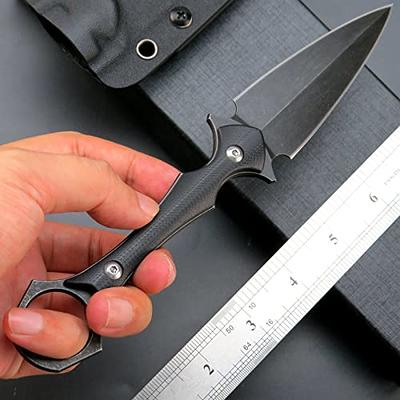  HUAAO Mini Cleaver Knife EDC Small Fixed Blade Knife